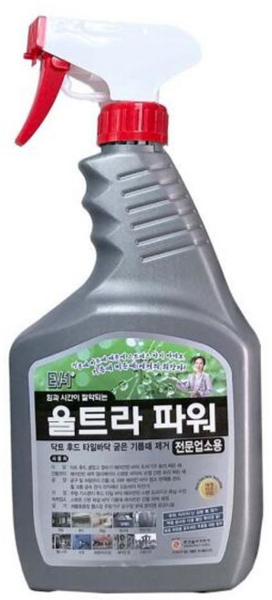 울트라파워 세척제 클리너 본품 1000ml 1개 (청소용솔 물티슈 사은품) 주방 후드 가스렌지 욕실 기름때 찌든때 제거, 1L