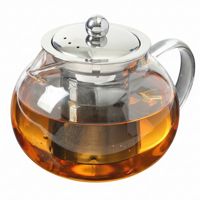 내열유리 티포트, 혼합색상, 800ml, 1개