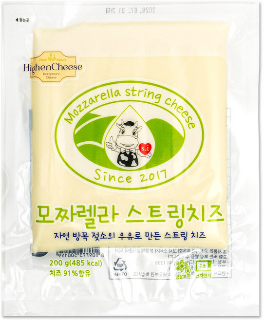 저염 치즈의 명가 세인 모짜렐라 스트링치즈 200g, 6개