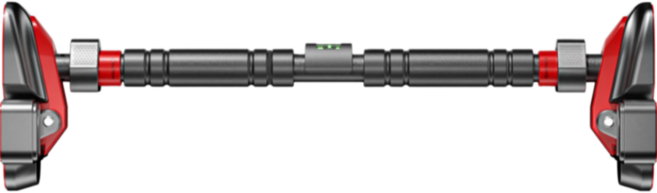 문틀 철봉 안전장치 턱걸이 운동기구 풀업바 턱걸이 풀업바 홈트레이닝 운동기구 적용 거리90~135cm, 블랙