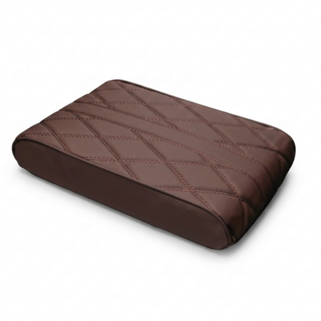 디뷰 차량용 메모리폼 팔걸이 퀼팅 콘솔쿠션, 1개, 모카 브라운