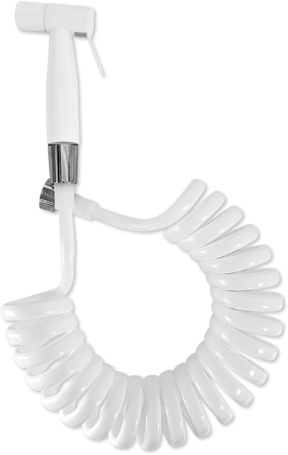 욕실 스프레이건 EVA 스프링 호스 세트, 화이트, 3.5m