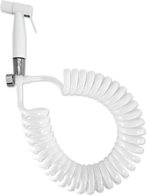 욕실 스프레이건 EVA 스프링 호스 세트, 화이트, 5m