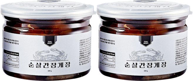 백년본가 프리미엄 국산 간편 순살 간장게장, 2개, 300g