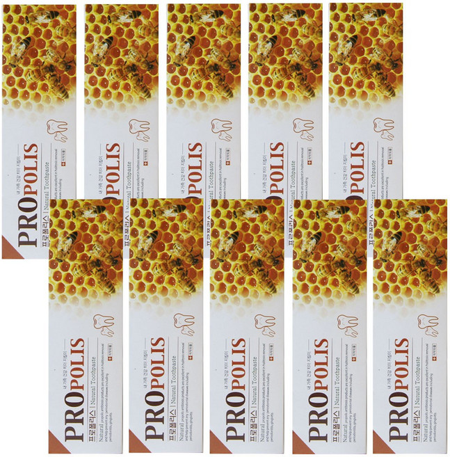 한일제약 프로폴리스 네츄럴비 치약180g*10개, 10개, 180g