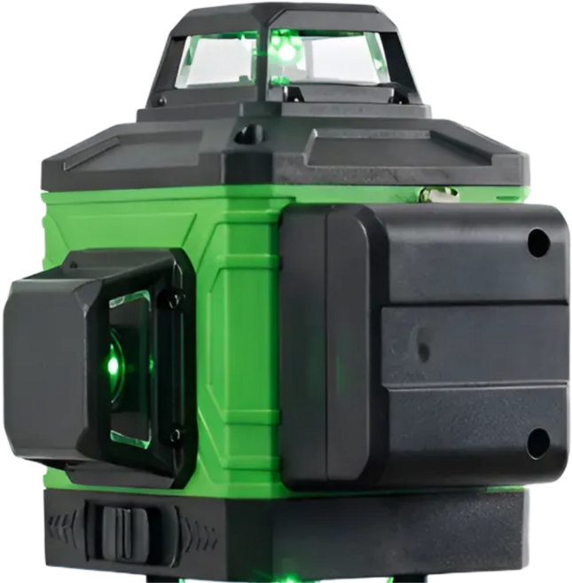 휴머넥 리모컨 레이저 레벨기 거리측정기 삼각대 배터리2개 수평계 수평기 휴대용 레이져, 1세트, 12라인