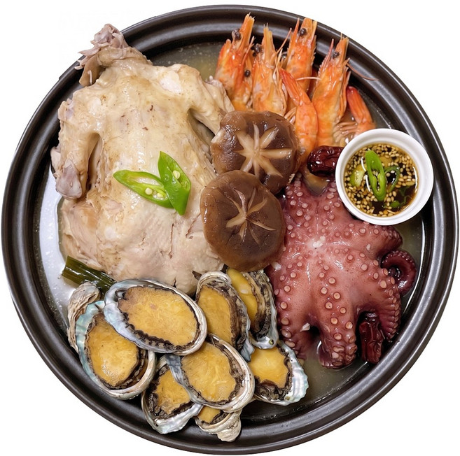 따봉프레시 몸보신 냉장 고급재료 듬뿍 프리미엄 VVIP 능이버섯 해신탕 밀키트, 1세트