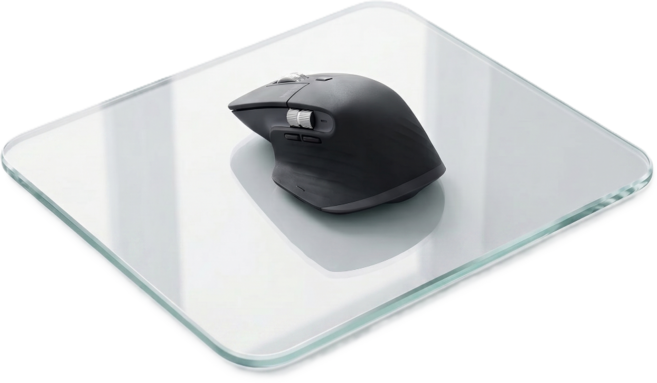 노르타 강화 유리 마우스패드 게이밍 사무용, 1개, 투명 200x250mm