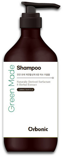 오르보닉 천연샴푸 약산성 비듬 지성 두피 가려운 계면활성제없는, 1개, 1L
