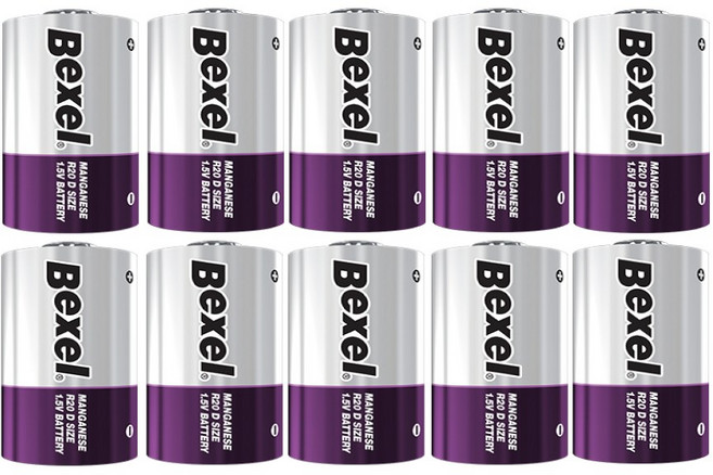 벡셀 R20 D형 건전지 (폐건전지 활용법 증정), 20개, 1세트