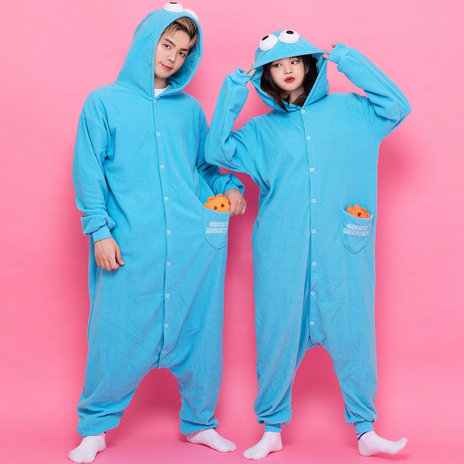 재고할인)바이시스 몬스터블루 동물잠옷 크리스마스 파자마 수면잠옷 파티 축제