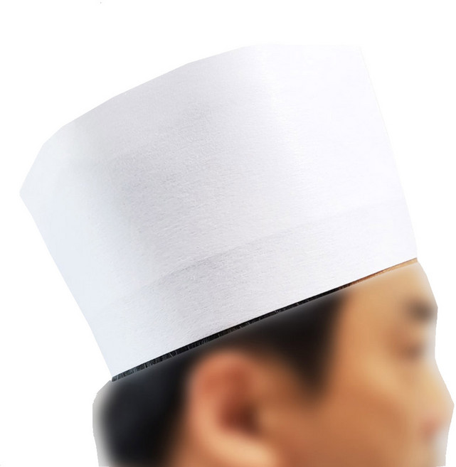 조리모자 20매 쉐프 부직포 종이 주방모 사이즈 조절 위생모자 일회용 한식 양식 일식, 9cm, 1개