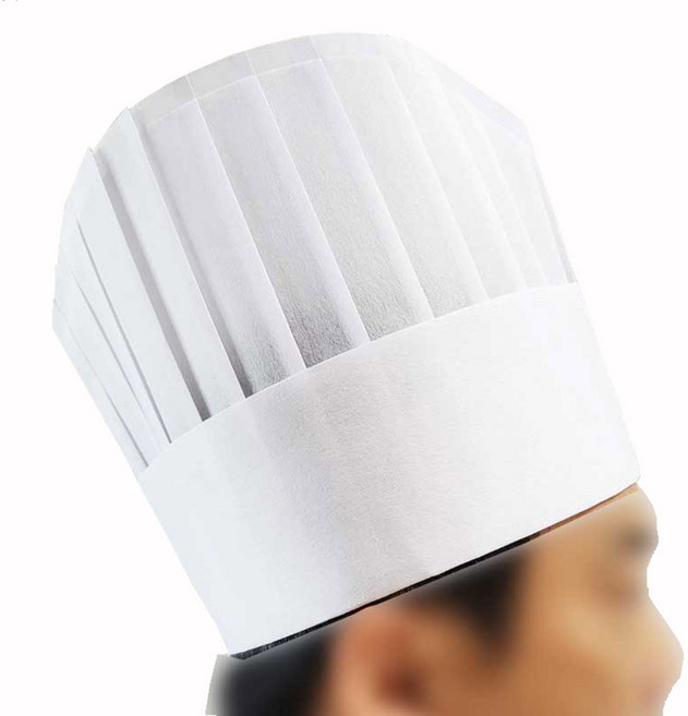 라운드 조리모자 20매 쉐프 한식 위생모자 일회용 부직포 종이 주방모자 양식 일식, 소(22cm), 1개