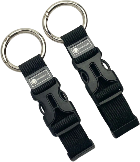 더하임 가방 버클 스트랩 아웃도어 고정용 연결 벨트 크로스백 캐리어 백팩, 1개, 블랙