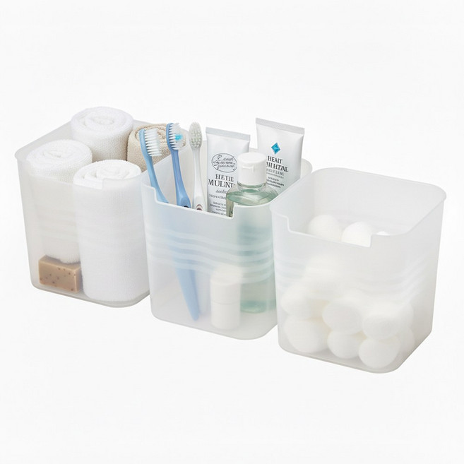 보나리빙 다용도 화장실 욕실 정리함, 10개, 화이트