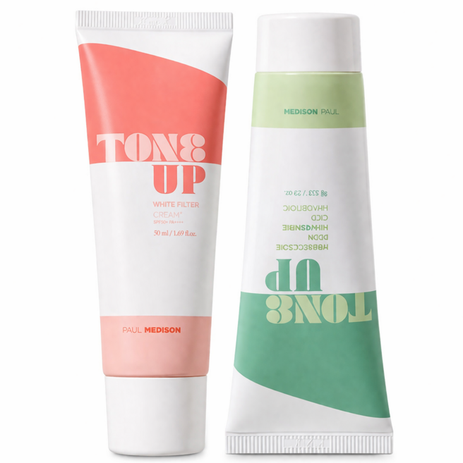 폴메디슨 톤업크림 노세범 화이트필터 히알루론산 광채 미백 쌩얼 80ml, 1개