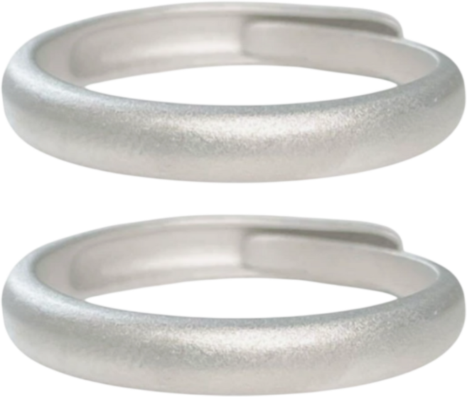 모나즈 [1+1] 무광 반지 세트 (2mm 4mm)