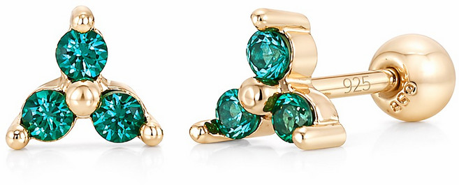 레베르 미니 큐빅 실버바 여성 피어싱 실버925 포인트 주얼리