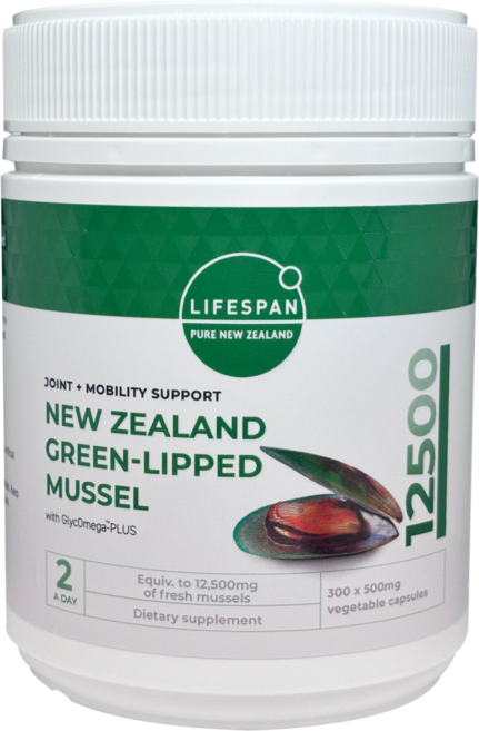 [라이프스팬] 뉴질랜드 초록입홍합 분말 (12500mg / 300캡슐) I 초록잎홍합