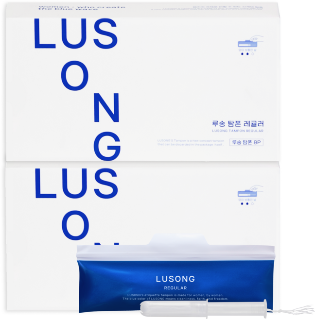 좋은느낌 유기농 순면 탐폰, 레귤러, 8개입, 2개