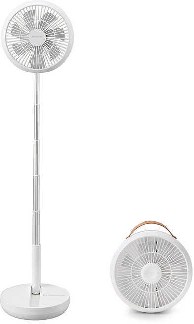 모드에버 무선 BLDC 폴더블 스탠드 선풍기, MLS-FF001, 화이트