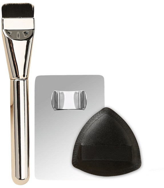 파운데이션 브러쉬 3종 세트, 1개, 은색