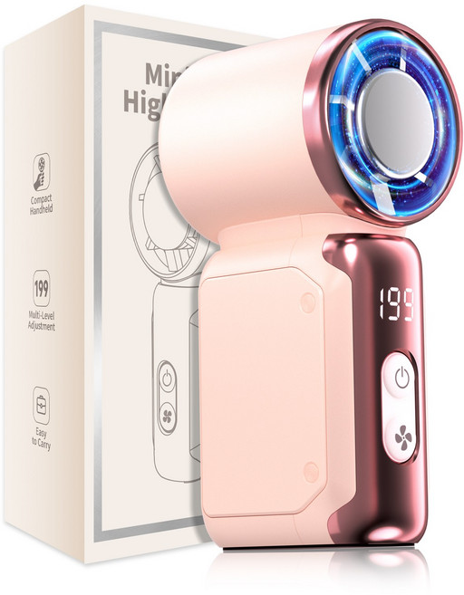 KOSKOZ 초미니 급속 냉각 핸디 휴대용선풍기, Pink, K813