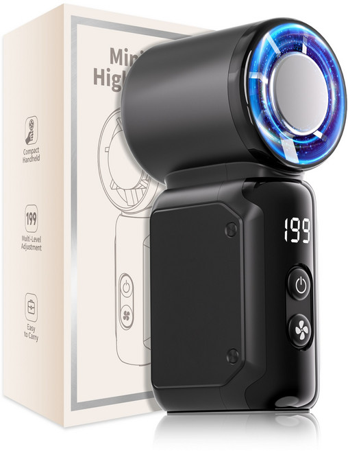 KOSKOZ 초미니 급속 냉각 핸디 휴대용선풍기, Black, K813