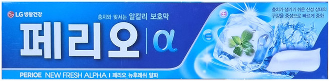 페리오 뉴 후레쉬 알파 치약 150g 12개(개별박스포장), 12개