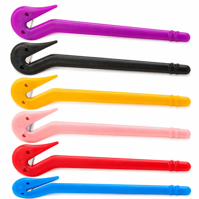 뀨피드 머리끈 고무줄칼 제거 커터 이지컷 칼 무지개색 6p, 1개, 6개입(핑크,옐로,퍼플,블루,블랙,레드)