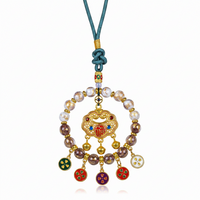 김지장 차량장식걸이 안전기원 운전자부적 구장기광 운전자선물 지장보살 차량걸이 안전기원 부적 부모님선물 명절선물 남자친구선물 여자친구선물, 1개, 금색