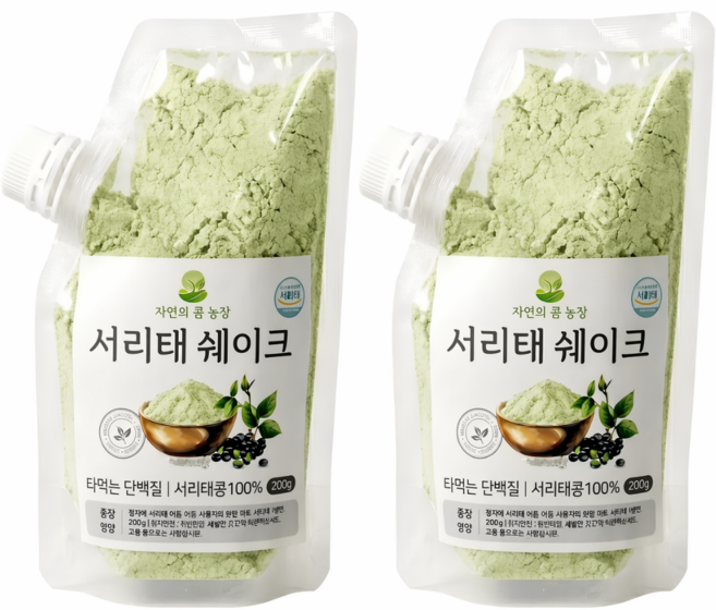 국산 타먹는 단백질 검은콩 서리태쉐이크 선식 식사대용, 400g, 1세트