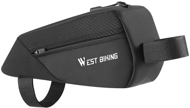 시그니처베이지 로드 자전거 탑튜브 프레임 가방 YPZ338, 블랙 라지, 1개, 1.0L