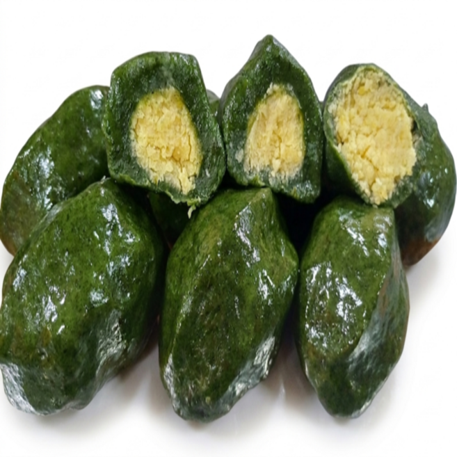 명가떡향기 수제 녹두 모시 왕 송편 개별포장 아침 식사대용 건강식, 12개, 90g