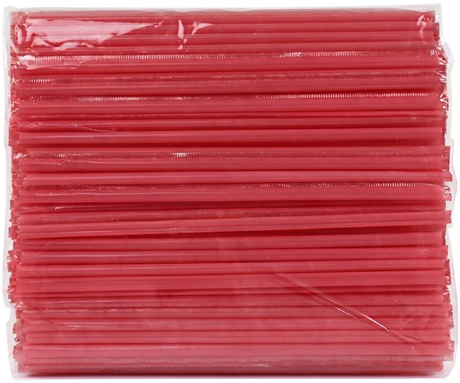 보니팩 6x210mm 개별 하트빨대 레드 1박스 (10000개), 10000개