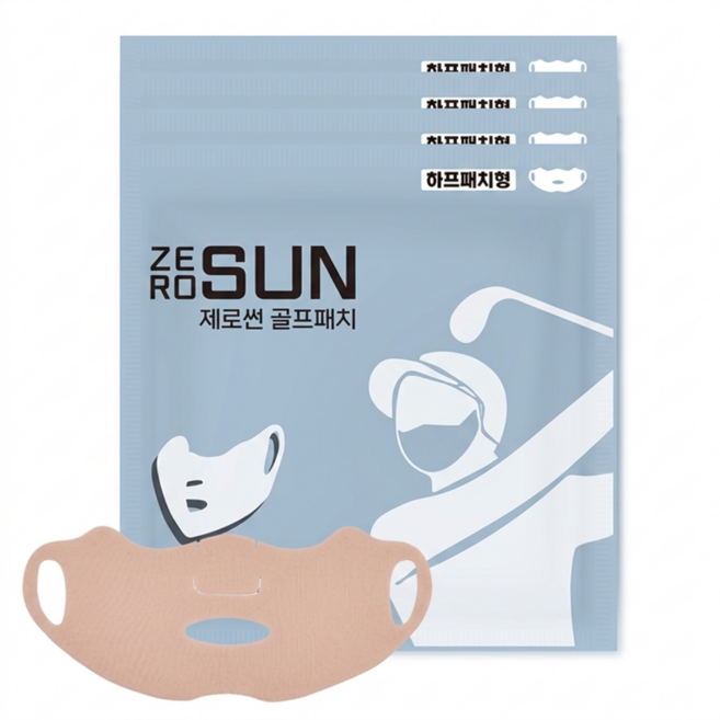 지아이골프 제로썬 하이드로겔 썬패치 피부 저자극 골프 선패치 자외선차단패치, 1개, 4개입