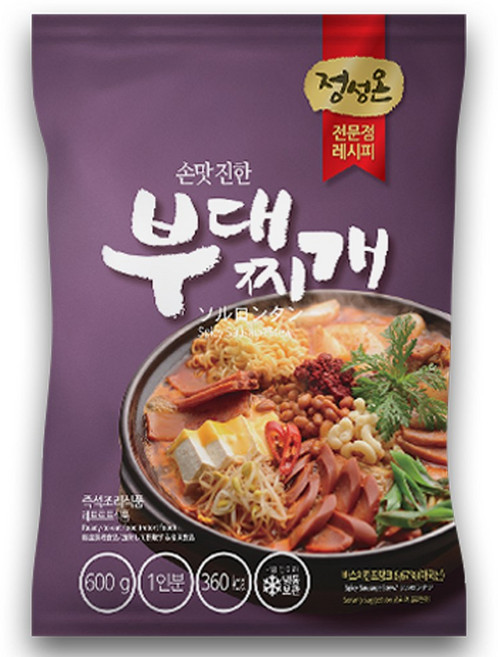초원식품 정성온 부대찌개 냉동, 5개, 600g