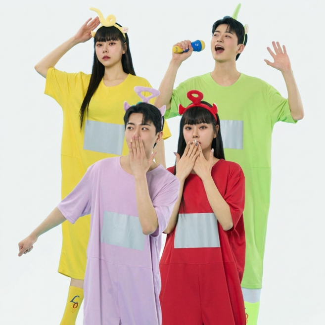 꼬꼬마동산 텔레토비 옷 의상 졸사컨셉 체육대회 반티 여름 잠옷 할로윈 코스프레