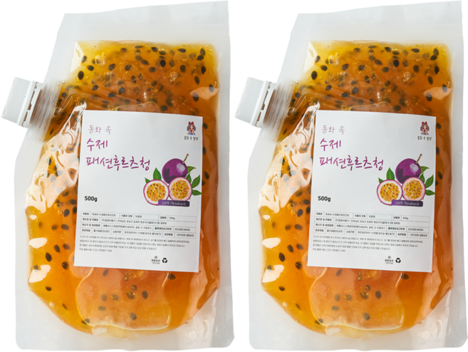 동화속 프리미엄 자일로스 홈카페 수제 패션후르츠청, 500g, 1개, 2개입