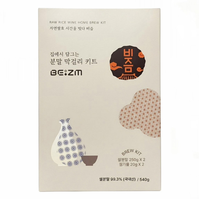 비즘 생유산균 막걸리 키트 13도 4리터, 540g, 1개