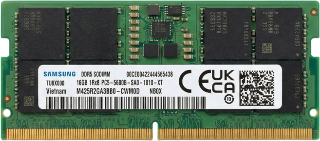 삼성 노트북용 DDR5 램 메모리 SODIMM, 1개, 16GB 5600MHz (PC5-44800)
