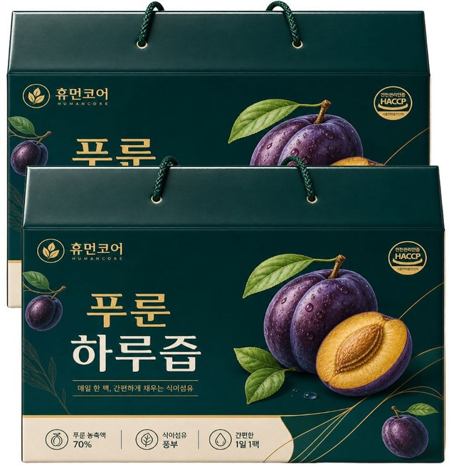 푸룬 주스 푸른 유산균 임산부 푸른즙 딥워터, 60개, 70ml