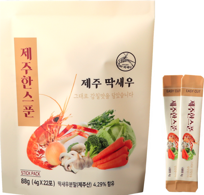 해즈네이처 제주 딱새우 분말 육수 스틱, 88g, 2개