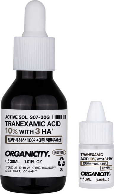 OGC 트라넥삼산 10% 위드 히알루론산3 멜라닌 기미 미백 앰플 (저점도), 1개, 30ml, 10% 트라넥삼산