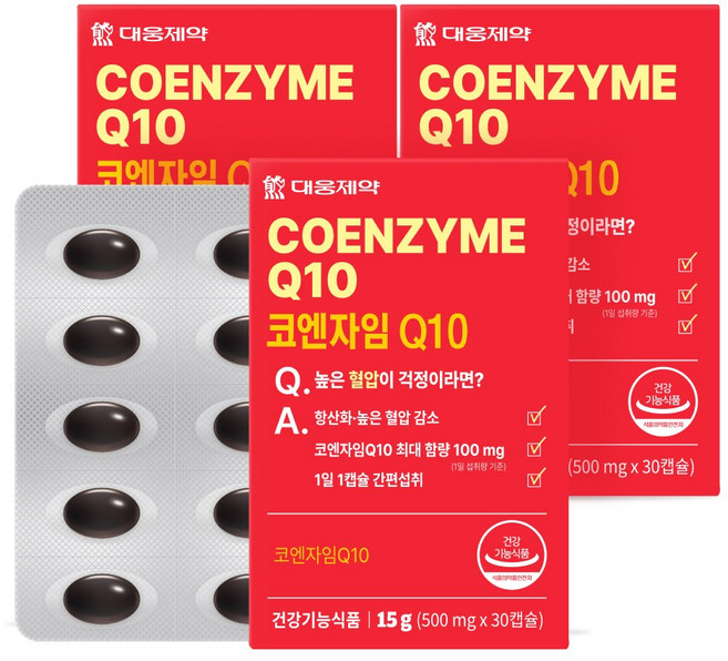 [코큐텐 혈압건강] 대웅제약 코엔자임 Q10, 3개, 30정