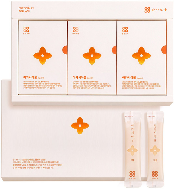 천연 아카시아 꿀스틱 30포 자연벌꿀 선물 세트 부모님 교수님 칠순 답례품, 30개, 10g
