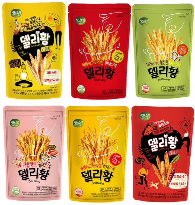고단백 저당스낵 델리황 (오리지날 버터 명란 매운 메이플버터 하바네로) 황태스낵, 1개, 115g