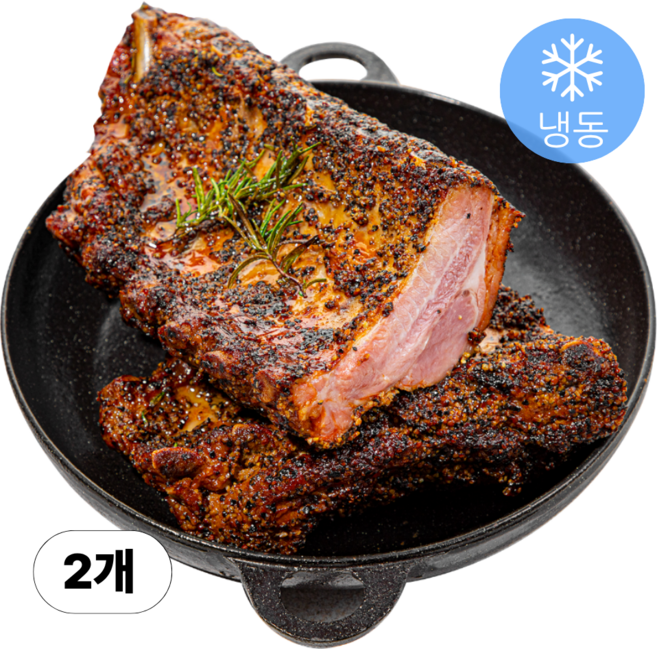 씨에프 크러쉬페퍼 로인립 바베큐 폭립(냉동), 2개, 400g