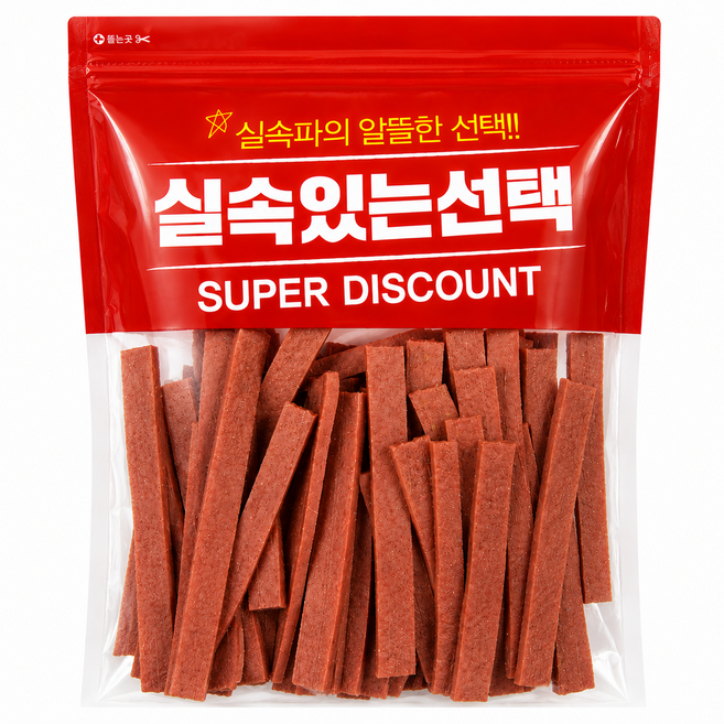강아지 대용량 간식 1kg 납짝 쿠키 스낵형 한정특가!, 1개, 소고기간식