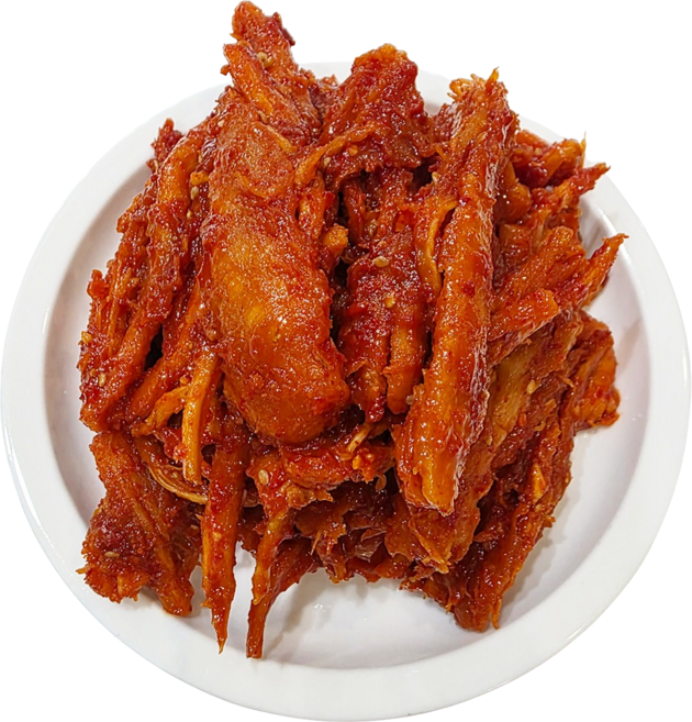 (국내산) 강원도 양구 산재배 양념더덕 1kg / 수작업으로 맛을 살린 비법 양념무침, 1세트